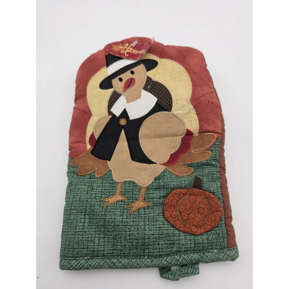 Now Vintage Retro Thanksgiving Turkey Oven Mitt - Y2k